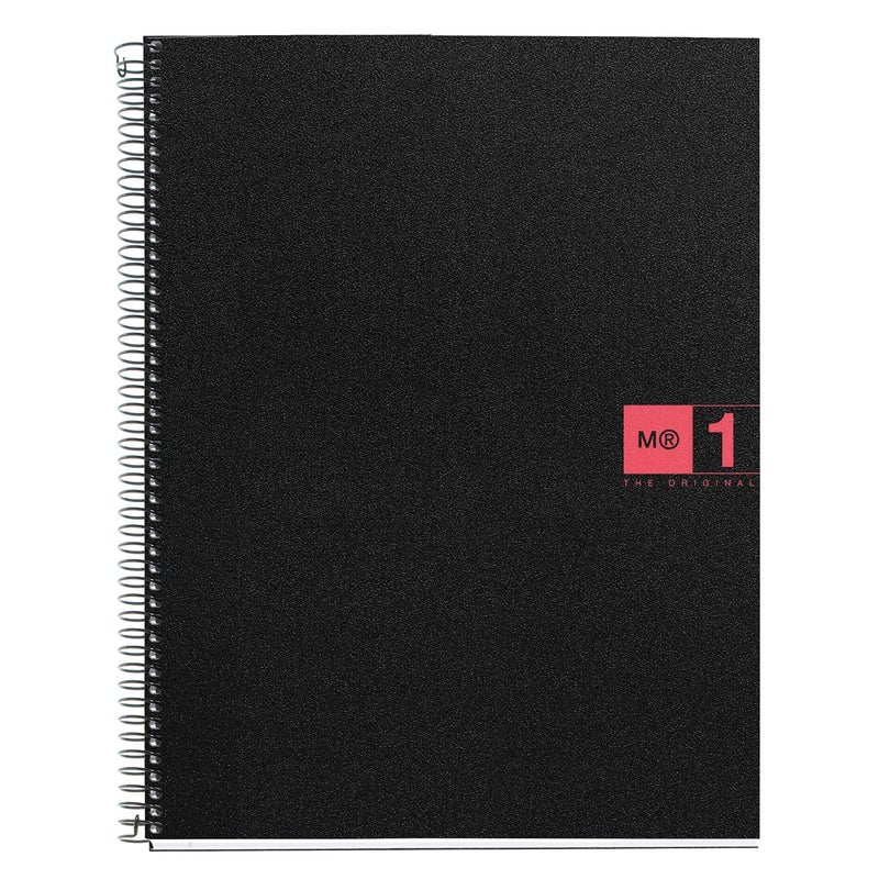 Miquelrius Single Subject Spiral Notebook, College Ruled, Red, 80 Sheets (8.5"" x 11"")
